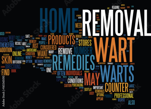 AT HOME WART REMOVAL Text Background Word Cloud Concept