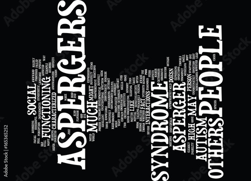 ASPERGERS SYNDROME Text Background Word Cloud Concept