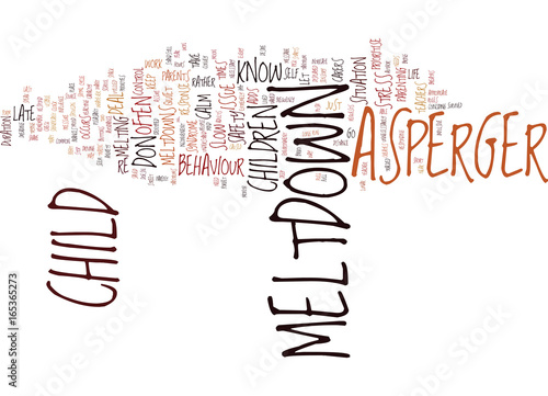 ASPERGER SYNDROME CHILDREN AND TANTRUMS Text Background Word Cloud Concept