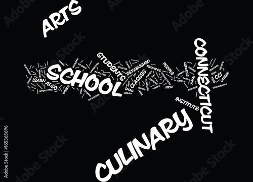 ARTS CULINARY SCHOOL IN CONNECTICUT Text Background Word Cloud Concept