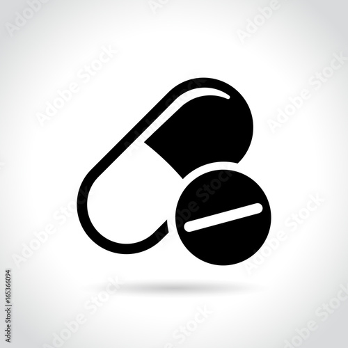 pills icon on white background