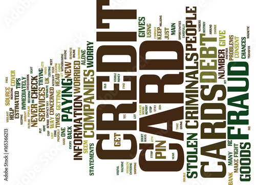 ARE YOU WORRIED ABOUT CREDIT CARD FRAUD Text Background Word Cloud Concept