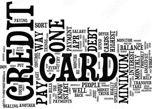 ARE YOU WORRIED ABOUT CREDIT CARD DEBT Text Background Word Cloud Concept