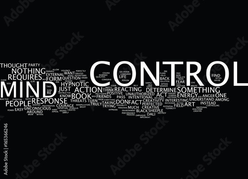 ARE YOU UNDER MIND CONTROL WHY NOT Text Background Word Cloud Concept