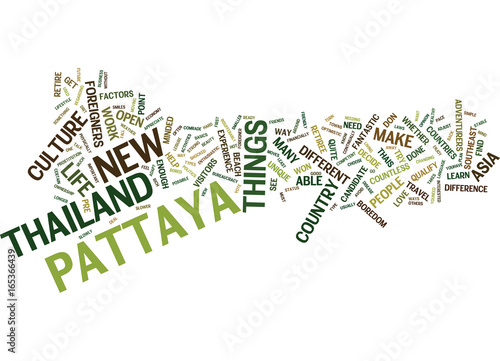 ARE YOU READY TO RETIRE IN PATTAYA Text Background Word Cloud Concept