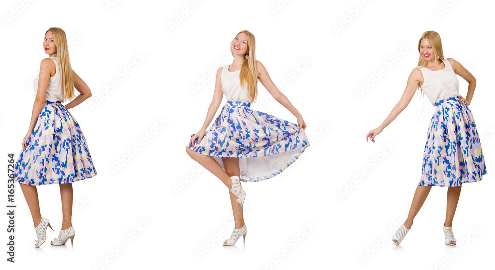 Woman in fashion looks isolated on white Woman in fashion looks isolated on white