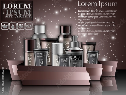 Set Cosmetics package for men banner