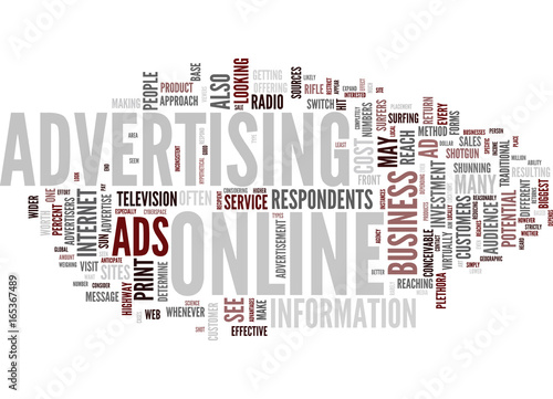 Foto ARE ONLINE ADS WORTH THE COST Text Background Word Cloud Concept
