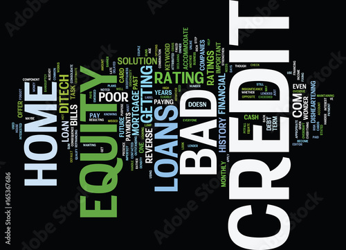 Z HOME EQUITY LOANS BAD CREDIT Text Background Word Cloud Concept