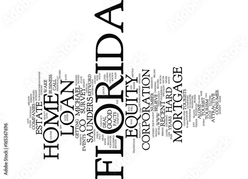 Z FLORIDA HOME EQUITY LOAN Text Background Word Cloud Concept
