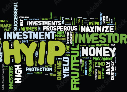 YOUR STEPS TO MAXIMIZE YOUR HYIP Text Background Word Cloud Concept