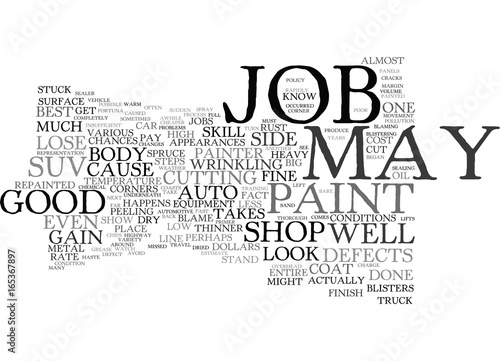 YOUR SUV YOUR NEW PAINT JOB Text Background Word Cloud Concept