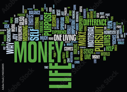 YOUR MONEY OR YOUR LIFE Text Background Word Cloud Concept