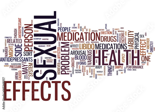 YOUR MEDS AND YOUR SEXUAL HEALTH Text Background Word Cloud Concept