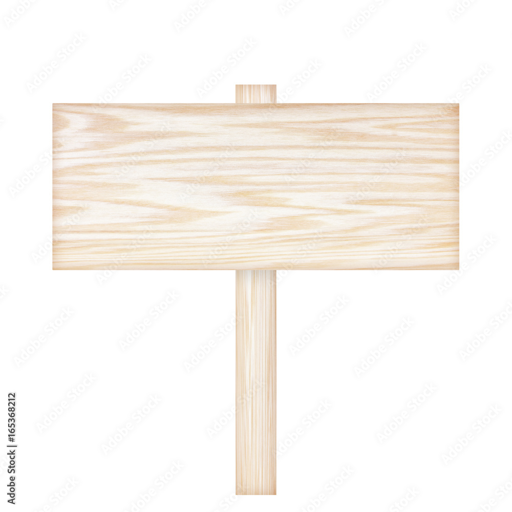 Wooden sign isolated on white background Wooden sign isolated on white background