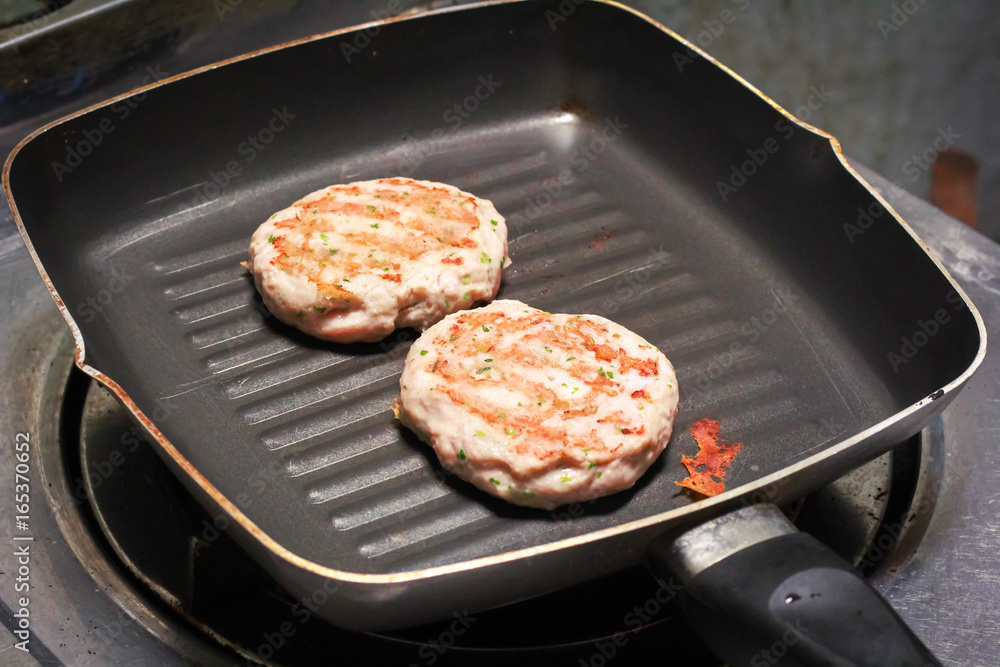 pork steak with chinese kale, healthy food pork steak with chinese kale, healthy food