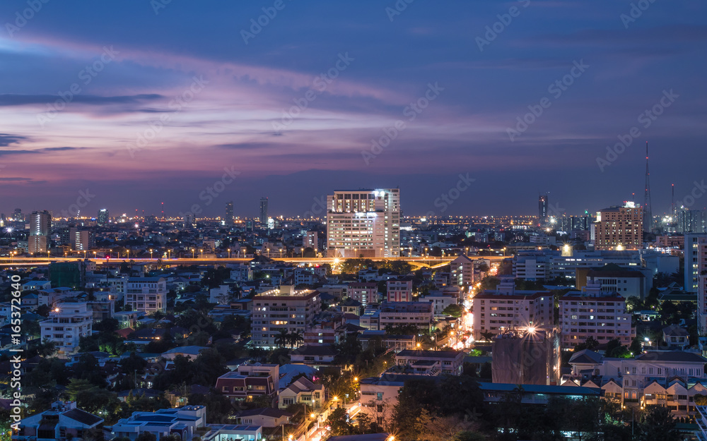 Night & Cityscape at Bangkok, Thailand