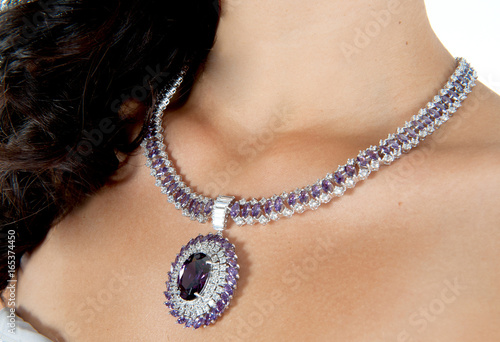 Beautiful necklace - blue Gemstone and Diamond