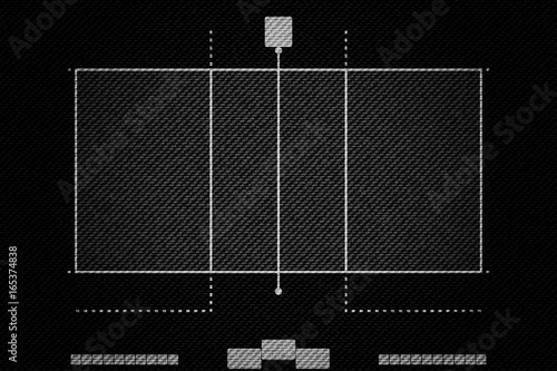 Realistic Black Denim texture of Volleyball court field element vector illustration design concept