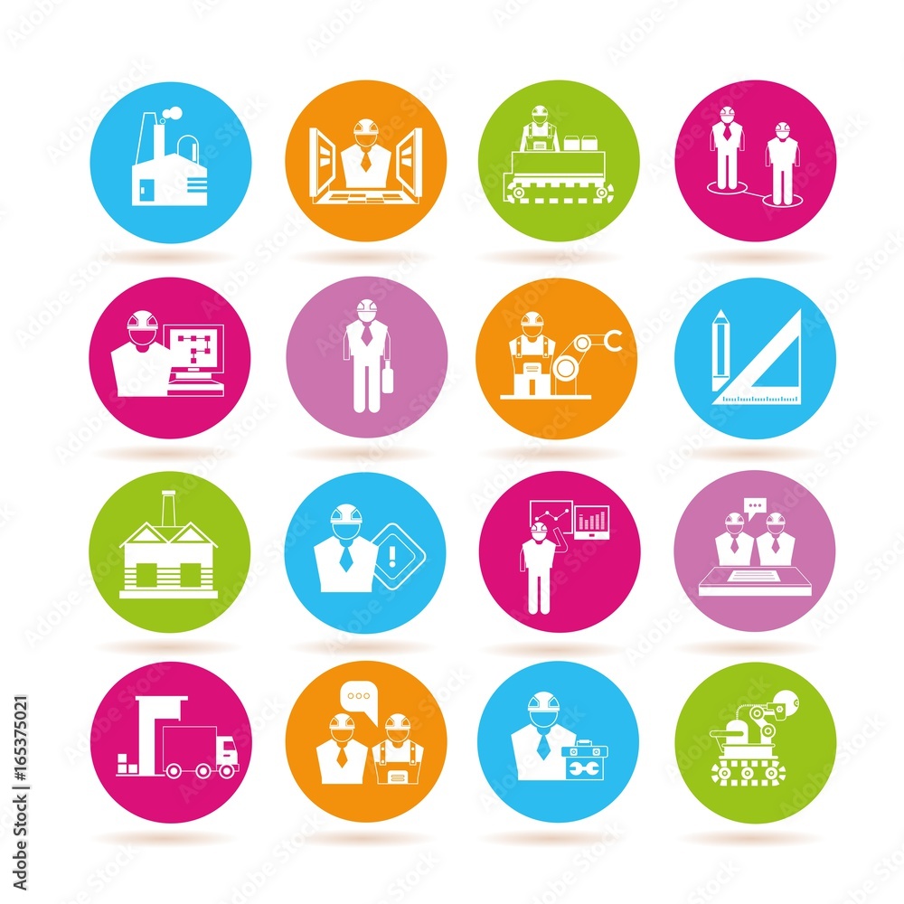 engineering and manufacturing icons engineering and manufacturing icons