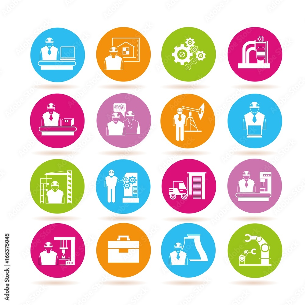 manufacturing icons, engineering icons manufacturing icons, engineering icons