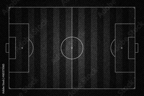 Realistic Black Denim texture of Soccer field element vector illustration design concept