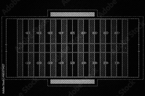 Realistic Black Denim texture of American football field element vector illustration design concept