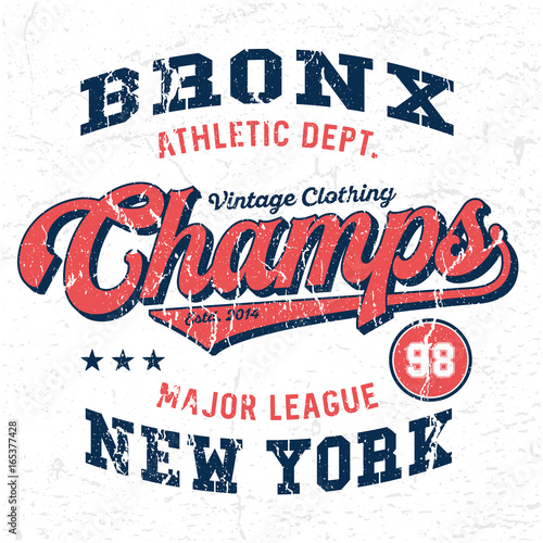 Bronx New York Champs - Tee Design For Print