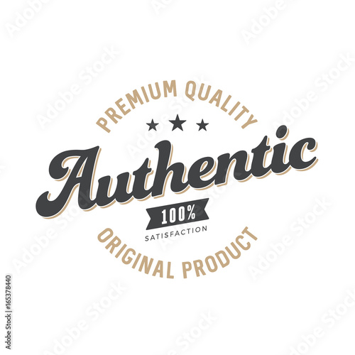 Retro authentic product label 
