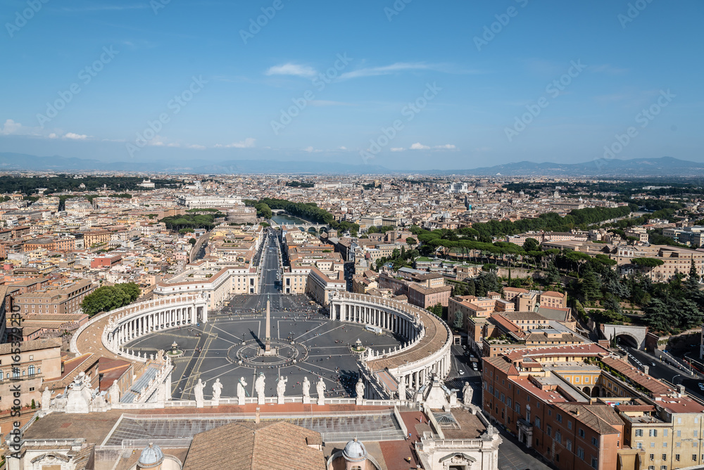 Aerial view of St Peters Square from the dome