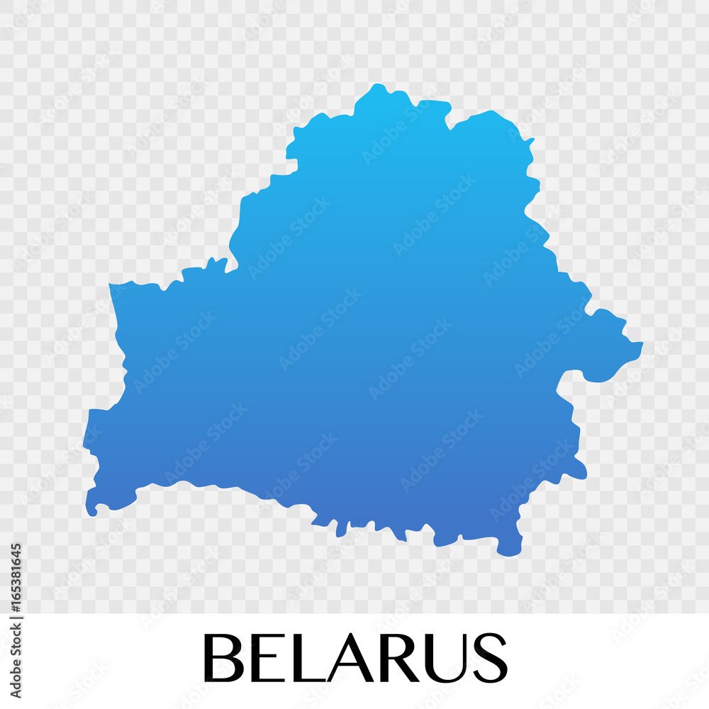 Belarus map in Europe continent illustration design
