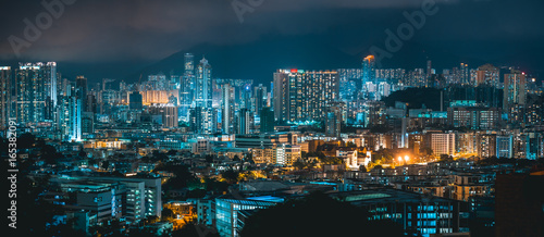 Photography Hong Kong Skyscraper at night