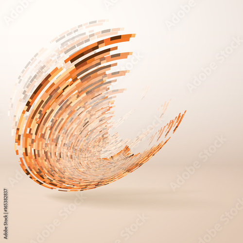 Abstract figure of spiral elements as a scientific background