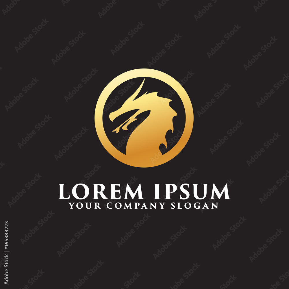 dragon logo emblem design concept template dragon logo emblem design concept template