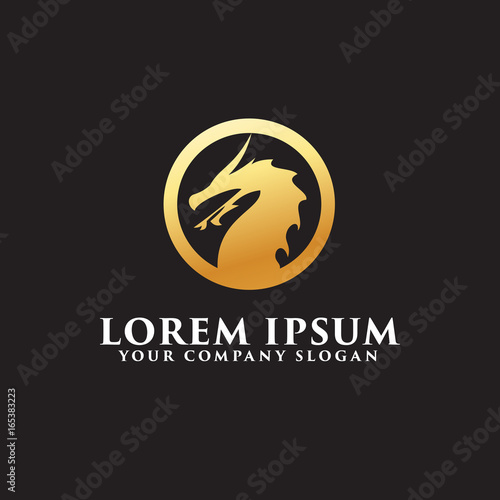 Free Download dragon logo emblem design concept template - GFXLoad