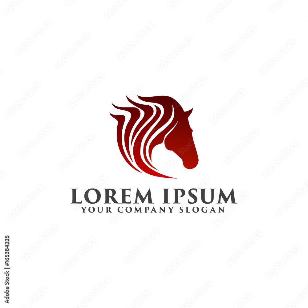 horse logo design concept template