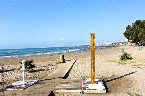 The Torreon Beach in Benicassim  a beach resort in the Costa del Azahar coast  province of Castello  Spain