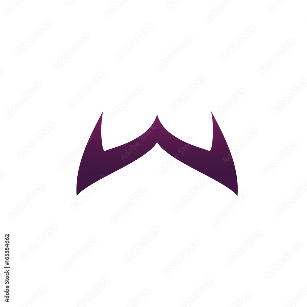 Obraz premium letter w logo design concept template