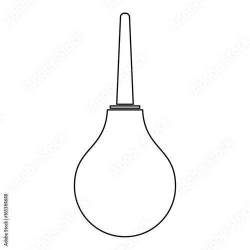 Enema black color path icon .