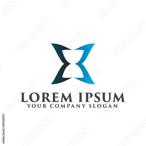 Hourglass luxury logo design concept template