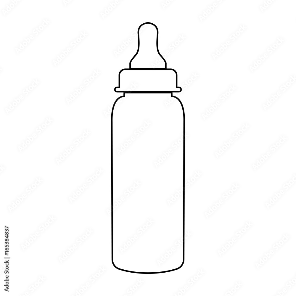 Baby bottle symbol black color path icon . Baby bottle symbol black color path icon .