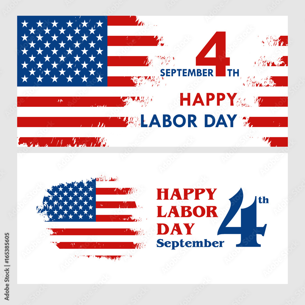 American Labor day greeting card vector illustration American Labor day greeting card vector illustration