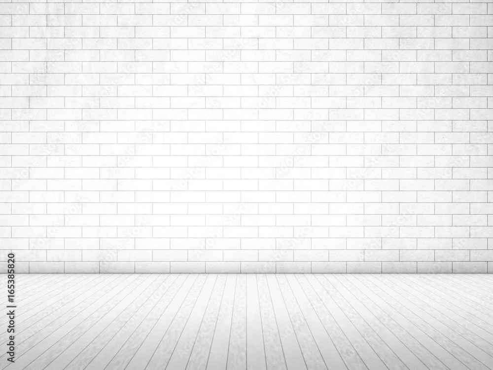 Fototapeta premium Interior with concrete wall and floor. 3D rendering