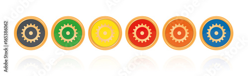 Zahnrad - Einstellungen - Bronze Buttons