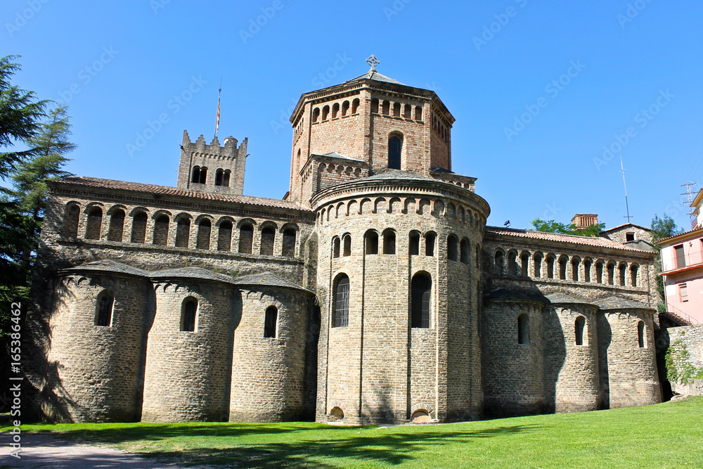 The apsis or apse of the Monastery of Saint Mary in Ripoll, Catalonia, Spain