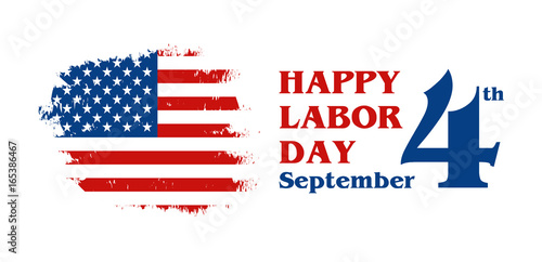 American Labor day greeting card vector illustration