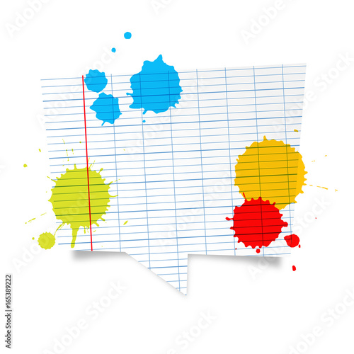 Bulle "cahier d'écolier"