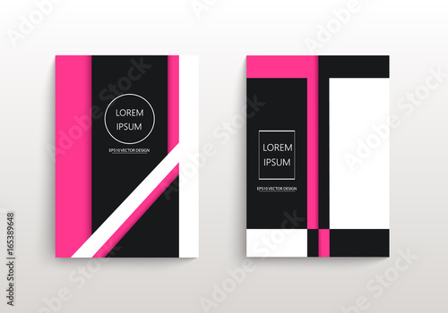 Covers with minimal design. Geometric backgrounds for your design. Applicable for Banners, Annual Report, Magazine, Poster, Corporate Presentation, Portfolio, Flyer, layout. Eps10 vector template