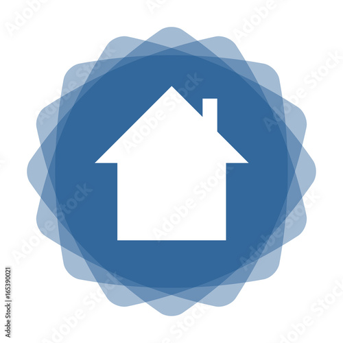 App Icon blau Haus mit Schornstein