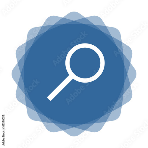 App Icon blau Lupe suchen
